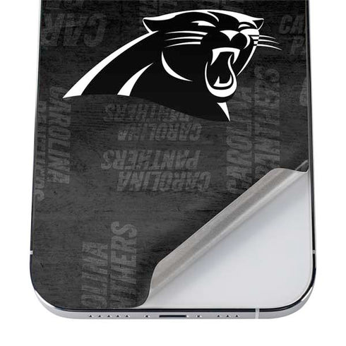 NFL Carolina Panthers Black & White iPhone 12 Pro Skin